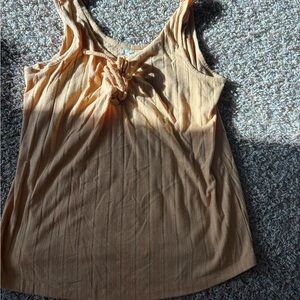 Women's Tan Sleeveless Top